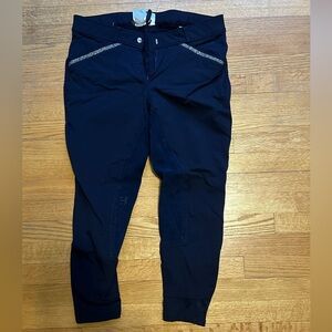 Smartpak Hadley Navy Equestrian Breeches with glitter accents